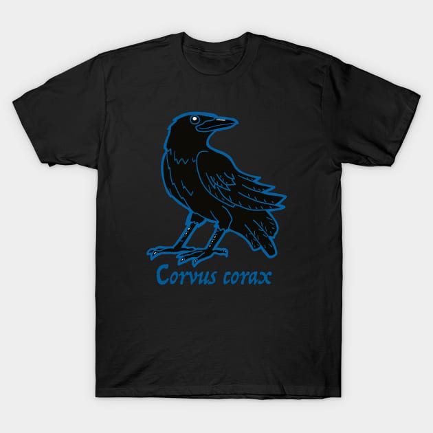 Corvus corax, the Common Raven T-Shirt by SNK Kreatures